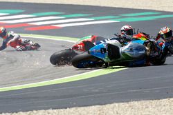 Riders go down