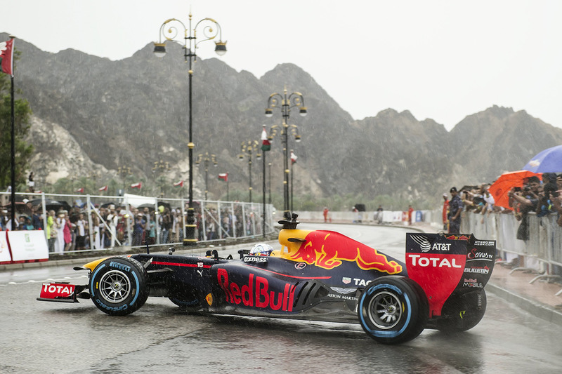 David Coulthard, Red Bull Racing during a show run in Oman