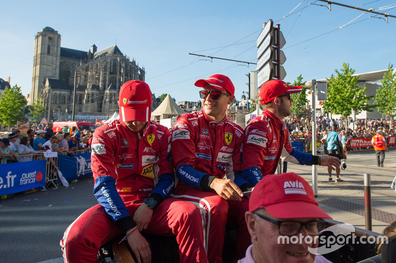 Davide Rigon, Sam Bird, Miguel Molina, AF Corse
