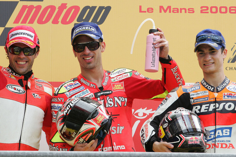 Podium: 1. Marco Melandri, Fortuna Honda; 2. Loris Capirossi, Ducati Team; 3. Dani Pedrosa, Repsol H