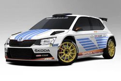 Skoda Fabia R5, diseño de celebración, Skoda Motorsport