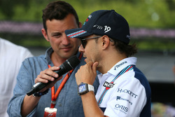 Felipe Massa, Williams is interviewed by Will Buxton, NBC TV Presenter