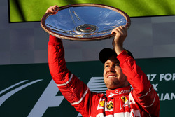Podium: winner Sebastian Vettel, Ferrari