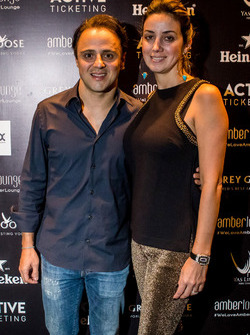Felipe Massa, Williams F1 Team with his wife Anna Raffaela Bassi
