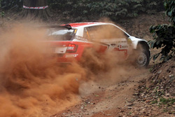 Gaurav Gill and Glenn MacNeall, Skoda Fabia R5, Team MRF
