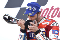 Podium: race winner Andrea Dovizioso, Ducati Team