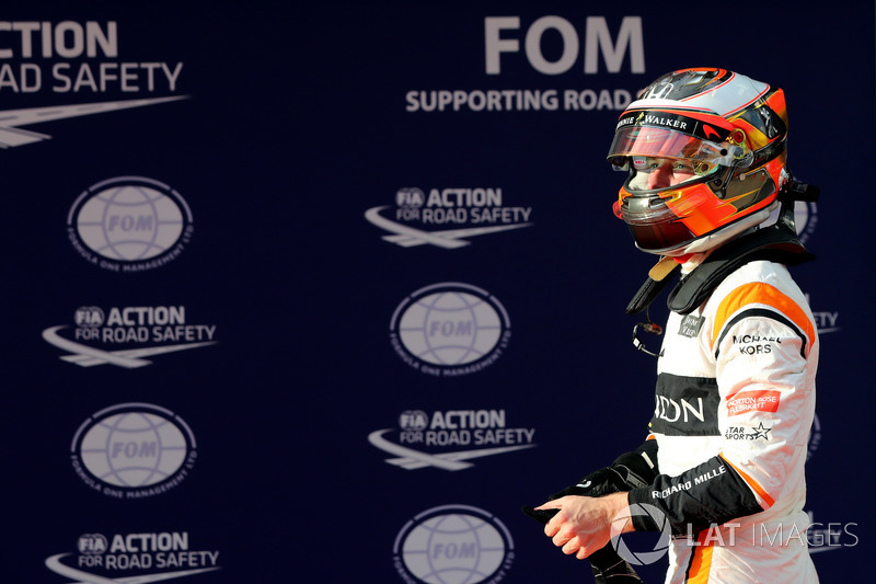 Stoffel Vandoorne, McLaren in parc ferme