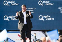 Denis Coderre, Mayor of Montreal, on the podium