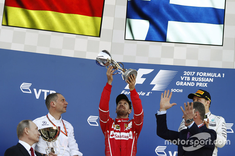 Second place Sebastian Vettel, Ferrari