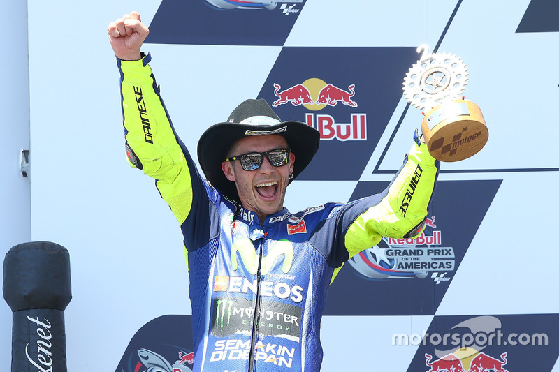 Podium: second place Valentino Rossi, Yamaha Factory Racing