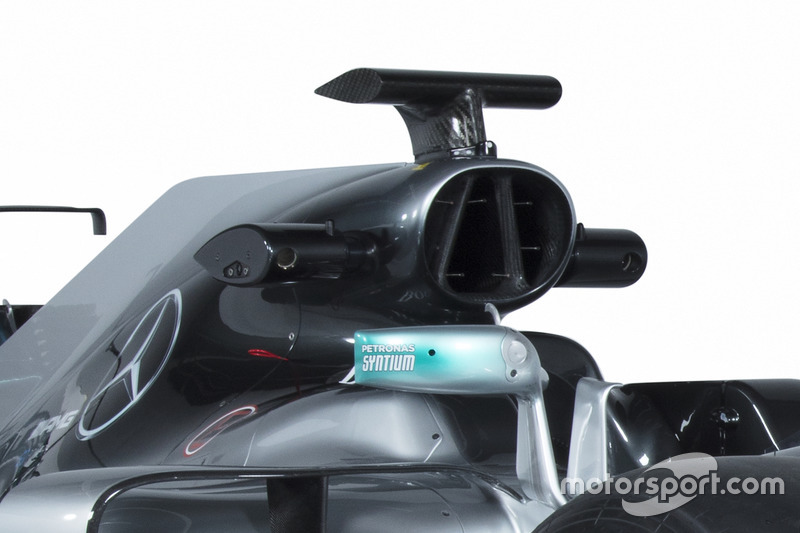 L'entrée d'air de la Mercedes AMG F1 W08