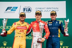  Podium: race winner Charles Leclerc, PREMA Powerteam, second place Norman Nato, Pertamina Arden, third place Oliver Rowland, DAMS 