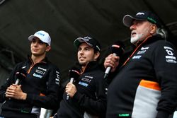 Sergio Perez, Esteban Ocon, Dr. Vijay Mallya, Sahara Force India Formula One Team Owner