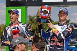 Podium: second place Sébastien Ogier, Julien Ingrassia, Volkswagen Polo WRC, Volkswagen Motorsport