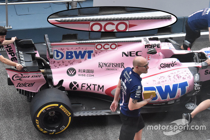 El coche de Esteban Ocon, Sahara Force India VJM10