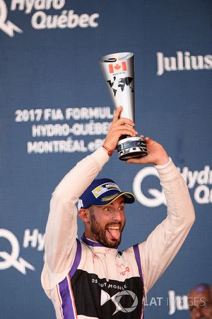 Jose Maria Lopez, DS Virgin Racing, celebrates on the podium