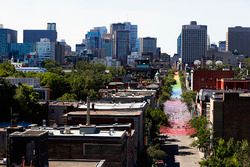 Decorazioni sulle strade di Montreal