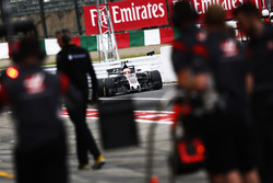 Kevin Magnussen, Haas F1 Team VF-17, in pit lane