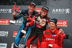 Podium: race winner Oliver Solberg, Citroen DS3