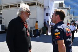 Flavio Briatore, Christian Horner, teambaas Red Bull Racing