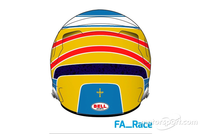 Casco de Fernando Alonso para la temporada 2017