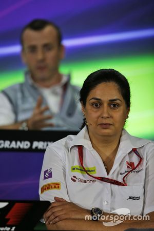 Monisha Kaltenborn, director del equipo Sauber en la Conferencia de prensa FIA