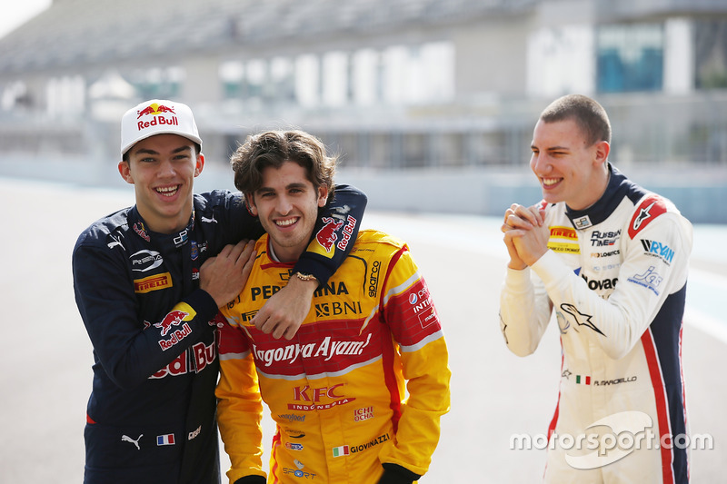 Pierre Gasly, PREMA Racing, Antonio Giovinazzi, PREMA Racing y Raffaele Marciello, RUSSIAN TIME