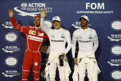 Polesitter: Valtteri Bottas, Mercedes AMG, second place Lewis Hamilton, Mercedes AMG, third place Sebastian Vettel, Ferrari