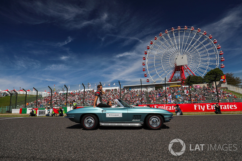 Romain Grosjean, Haas F1 on the drivers parade