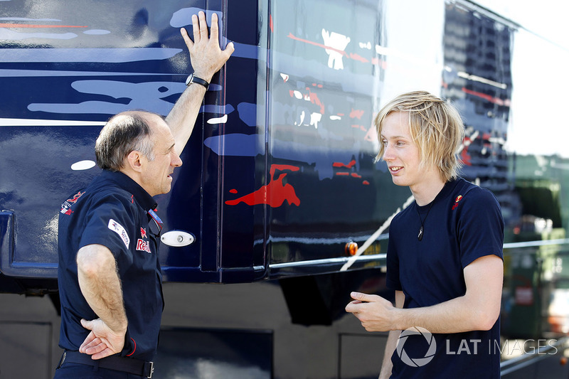 Franz Tost, Team Principal, Scuderia Toro Rosso, Brendon Hartley, Red Bull Racing third driver