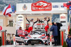 Tweede plaats Jari-Matti Latvala, Miikka Anttila, Toyota Yaris WRC, Toyota Racing