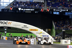 Sebastian Vettel u Alexander Rossi en el KTM X-Bow Comp R