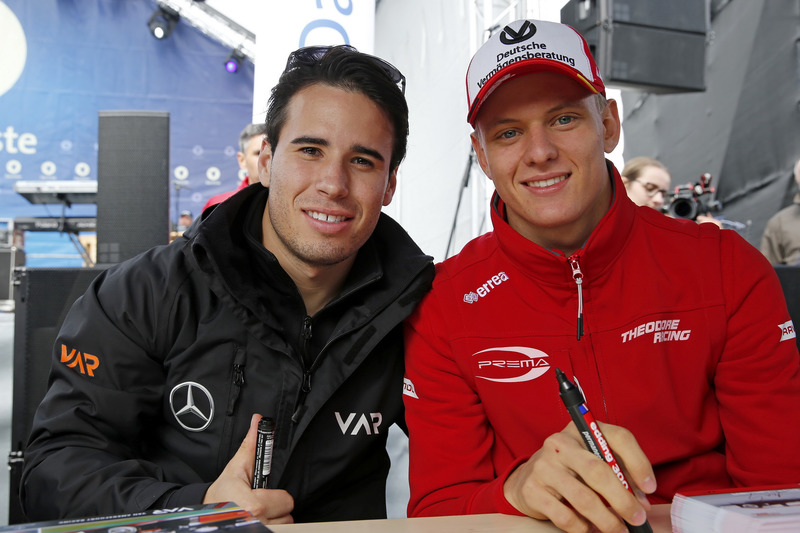 Joey Mawson Van Amersfoort Racing Dallara F317 Mercedes Benz Mick Schumacher Prema Powerteam Dallara F317 Mercedes Benz At Nurburgring High Res Professional Motorsports Photography