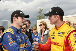 Race winner Alexander Rossi, Curb Herta - Andretti Autosport Honda and Ryan Hunter-Reay, Andretti Autosport Honda