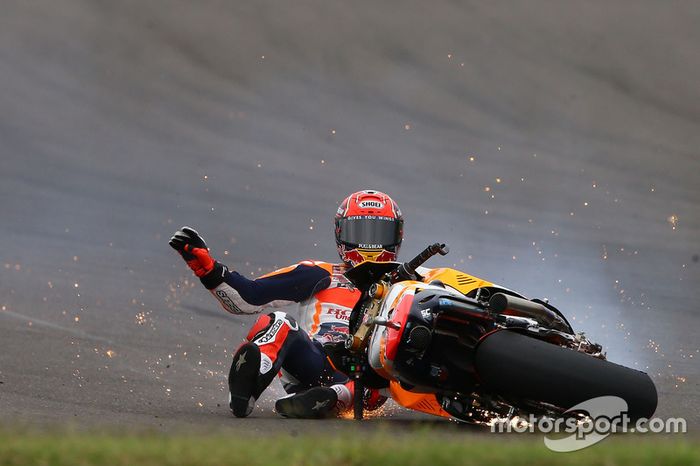 Marc Marquez, Repsol Honda Team, crash