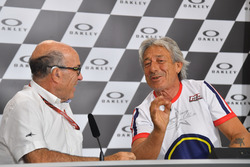 Marco Lucchinelli and Carmelo Ezpeleta, CEO of Dorna Sports
