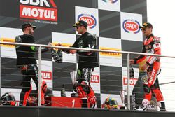 Podium: second place Tom Sykes, Kawasaki Racing