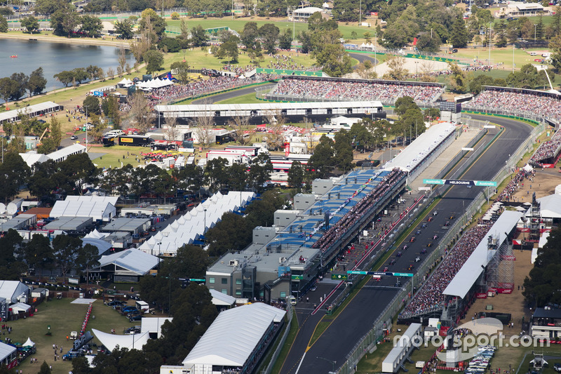 The grid prior to the start