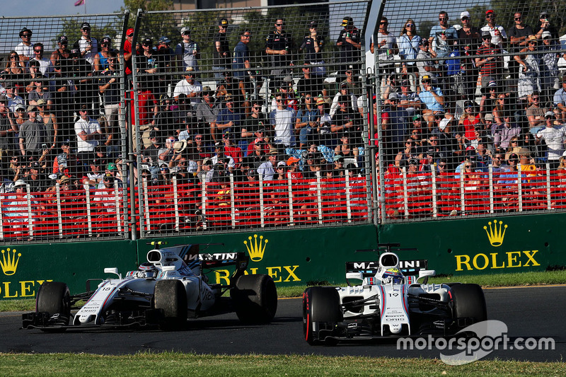 Felipe Massa, Williams FW40; Lance Stroll, Williams FW40