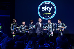 Andrea Migno, Nicolo Bulega, Francesco Bagnaia, Stefano Manzi, Sky Racing Team VR46