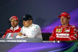 1. Valtteri Bottas, Mercedes AMG F1; 2. Sebastian Vettel, Ferrari; 3. Kimi Räikkönen, Ferrari