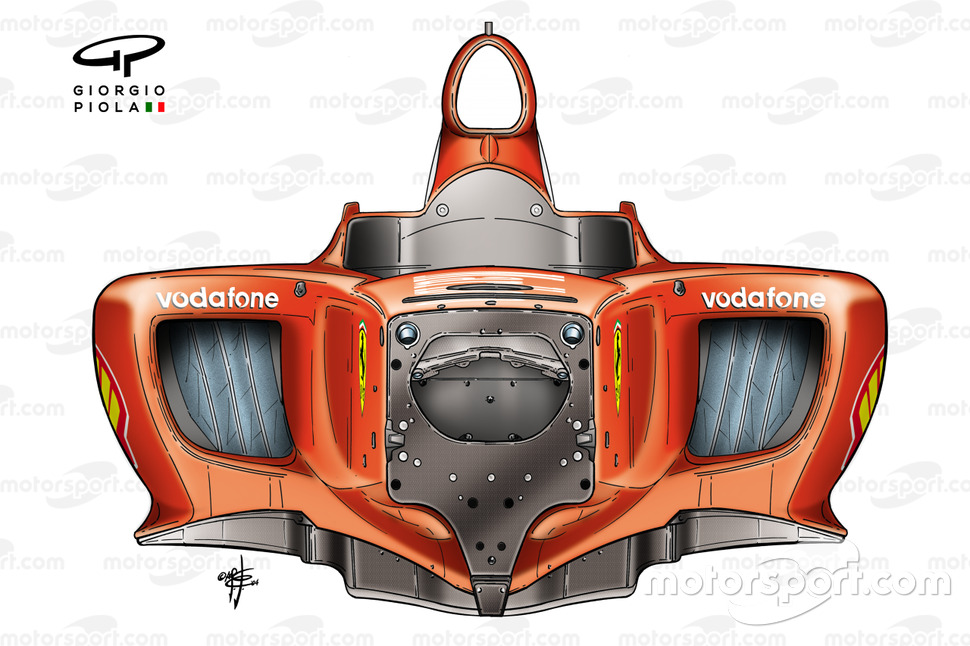 Ferrari F2004 (655) 2004, vista anteriore del telaio