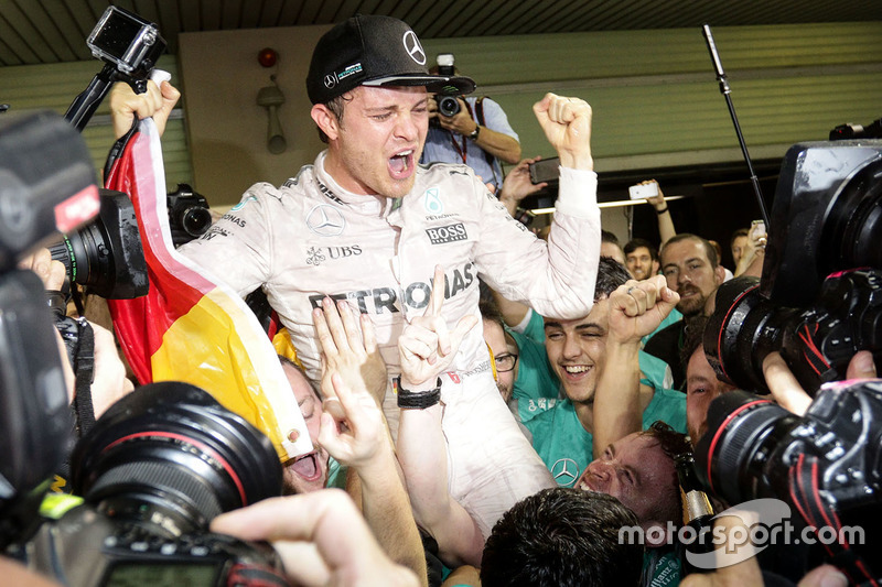 Nico Rosberg, Mercedes AMG F1 celebra su campeonato con el equipo