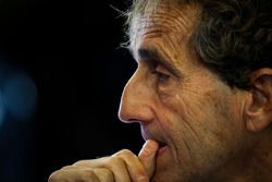 Alain Prost, avec le Renault Sport F1 Team