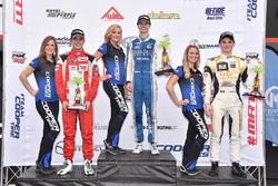 Podium: race winner Colton Herta, Andretti Steinbrenner Racing, second place Santiago Urrutia, Belar