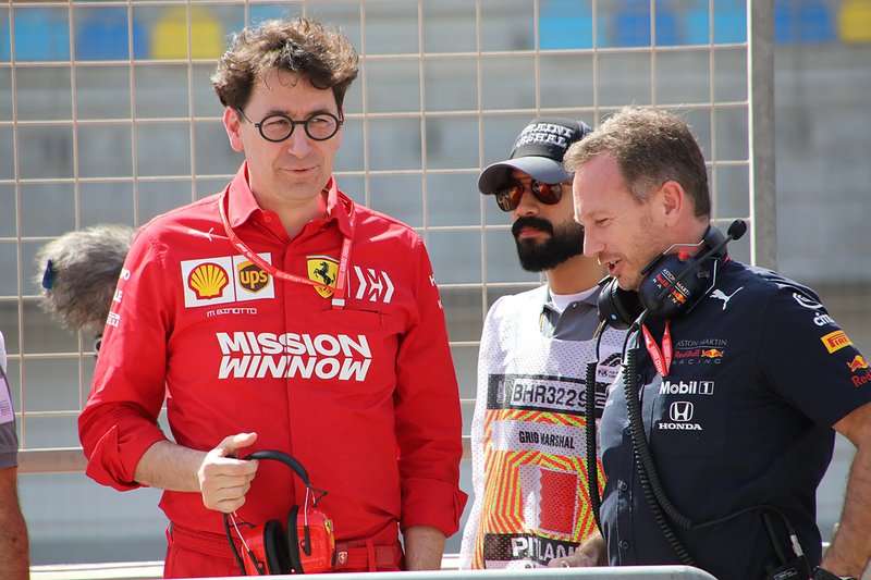 Mattia Binotto, Ferrari, Christian Horner, Red Bull Racing