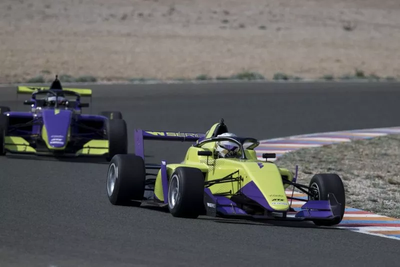 Track action in the W Series Tatuus F3 T-318 car 