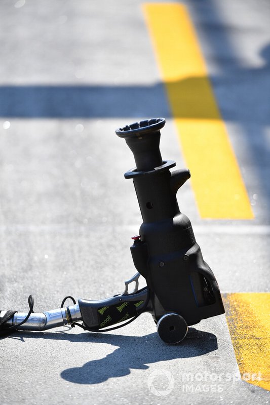 Pistola de aire en pit lane