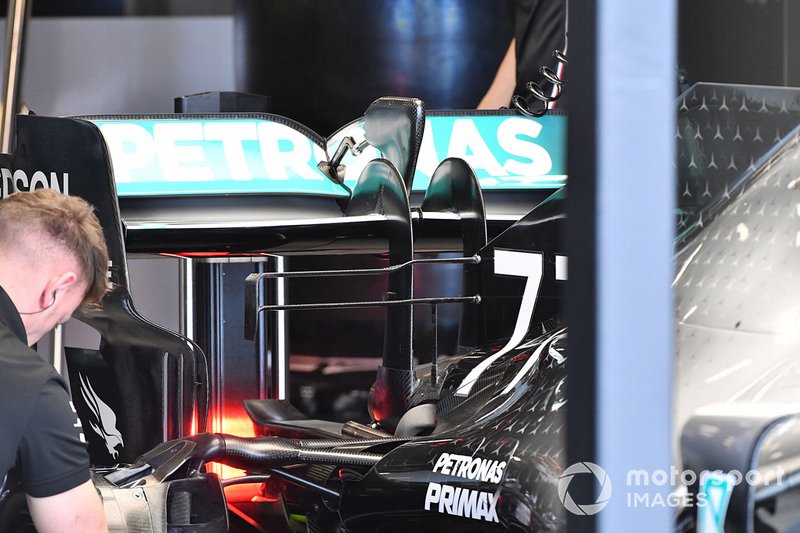 Rear wing of the Mercedes AMG F1 W10