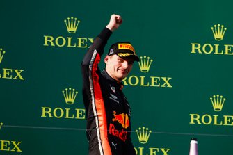 Max Verstappen, Red Bull Racing op het podium